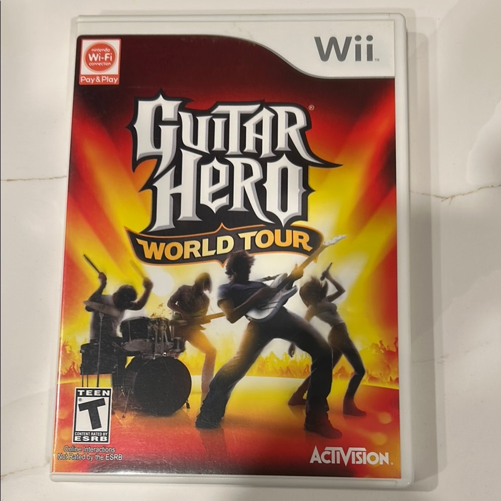 Guitar Hero World Tour Red and Black Video Game for Wii